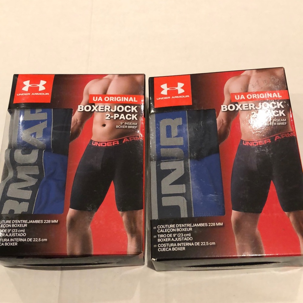 2 boxes Under Armour Boxerjock 2pack 9” inseam